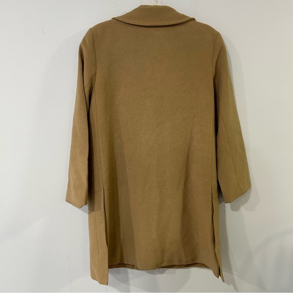 Vintage Harve Bernard Wool Peacoat Tan Button Down Women’s Size Medium - Picture 5 of 6